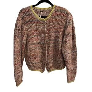 Free People Walk on By Cardigan Sweater Colorful Size Small FLAW - PLEASE READ